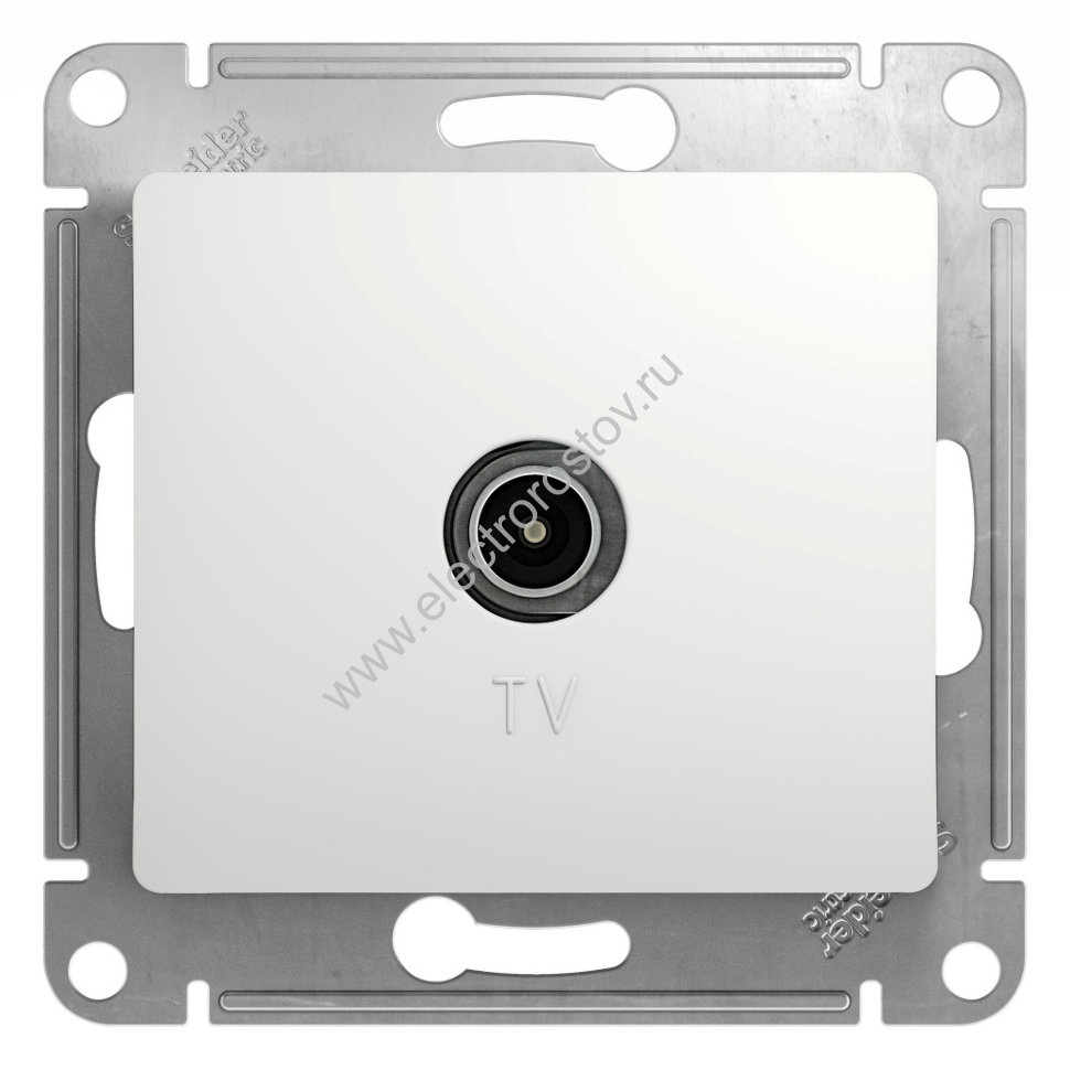 Glossa Белый Розетка TV механизм Schneider Electric