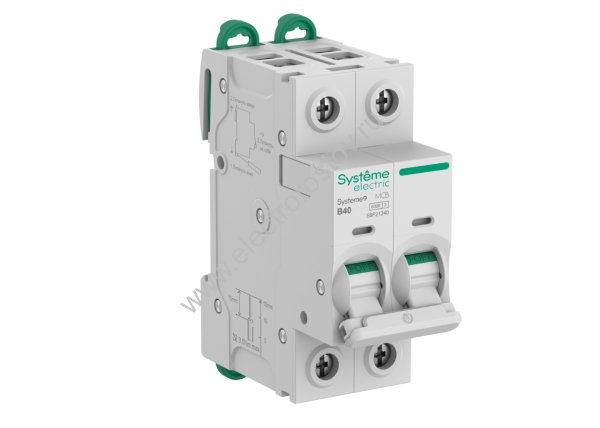 Systeme Electric Systeme9 Автоматический выключатель (АВ) B 40A 2P 6kA 400В