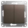 Glossa Шоколад Переключатель 2-клавишный Schneider Electric