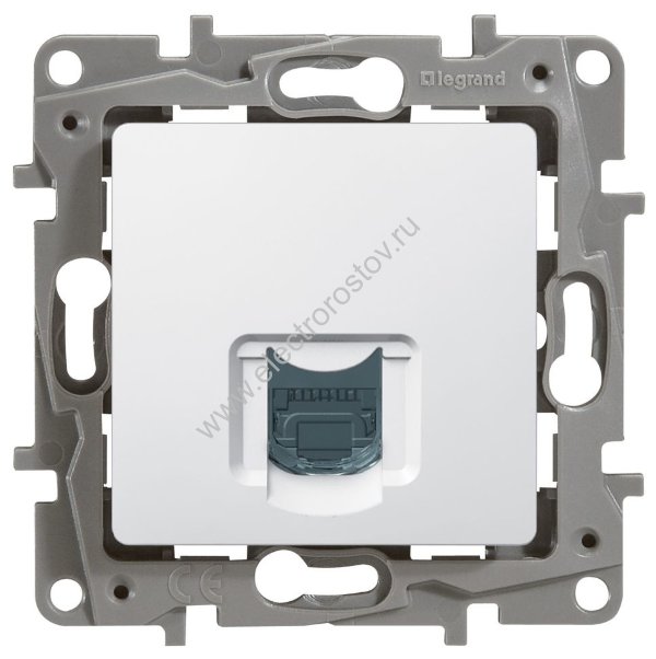 Etika Белый Розетка компьютерная 1-ая RJ-45, категория 6 Legrand