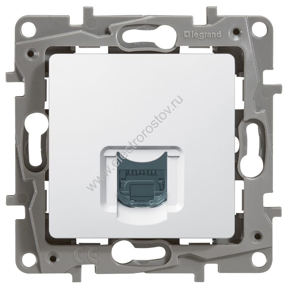 Etika Белый Розетка компьютерная 1-ая RJ-45, категория 6 Legrand