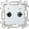 Simon 24 Белый Розетка TV-SAT одиночная Simon