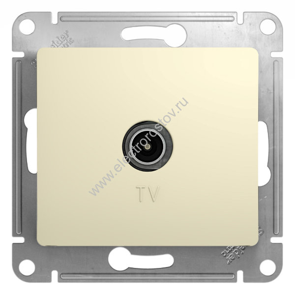Glossa Бежевый Розетка TV механизм Schneider Electric