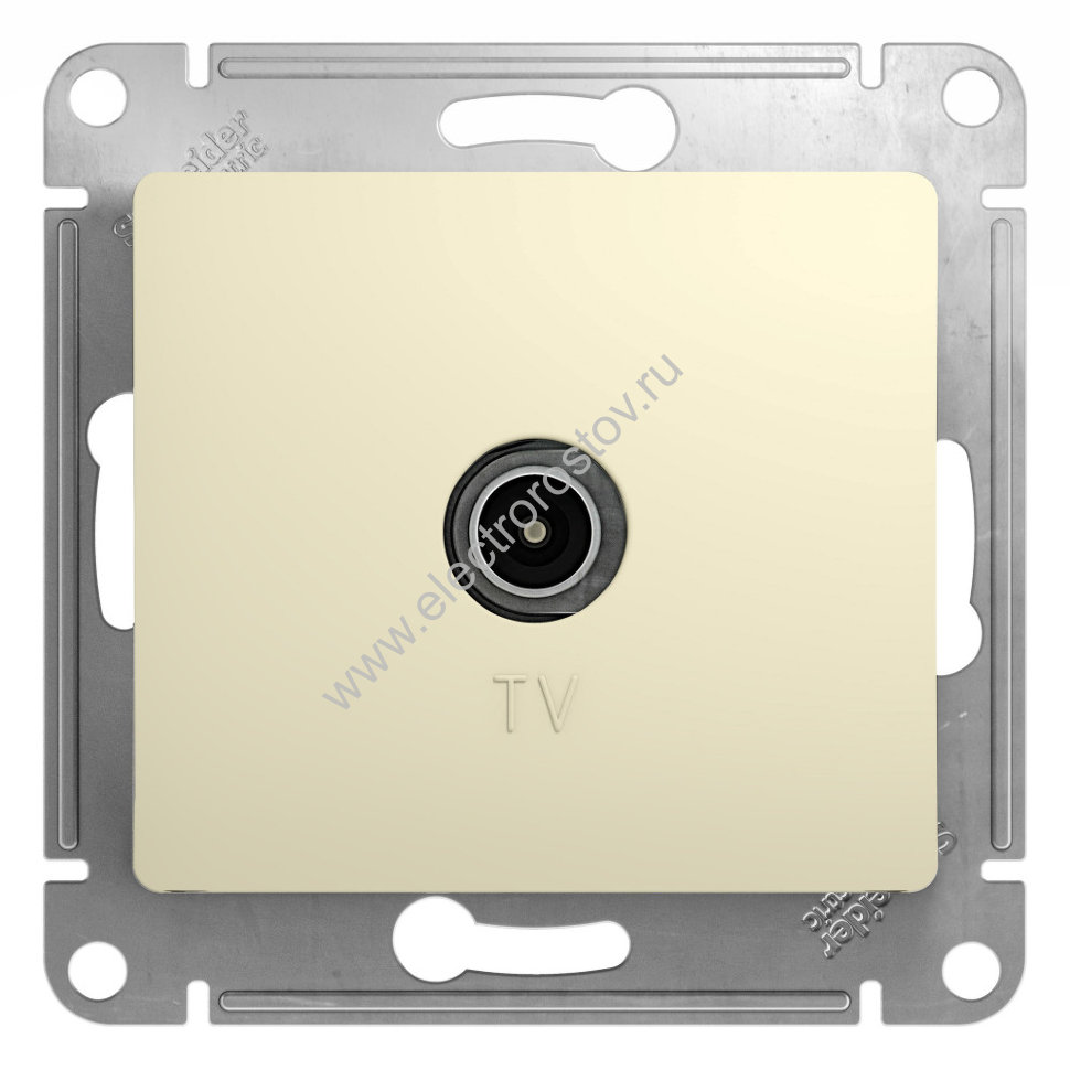 Glossa Бежевый Розетка TV механизм Schneider Electric