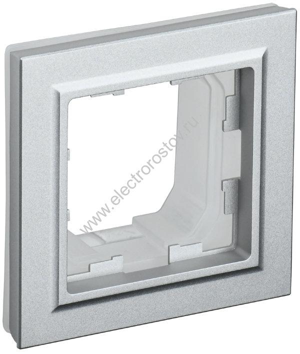 IEK BRITE BASE Алюминий Рамка 1-м IP44 РУ-1-БрА-44