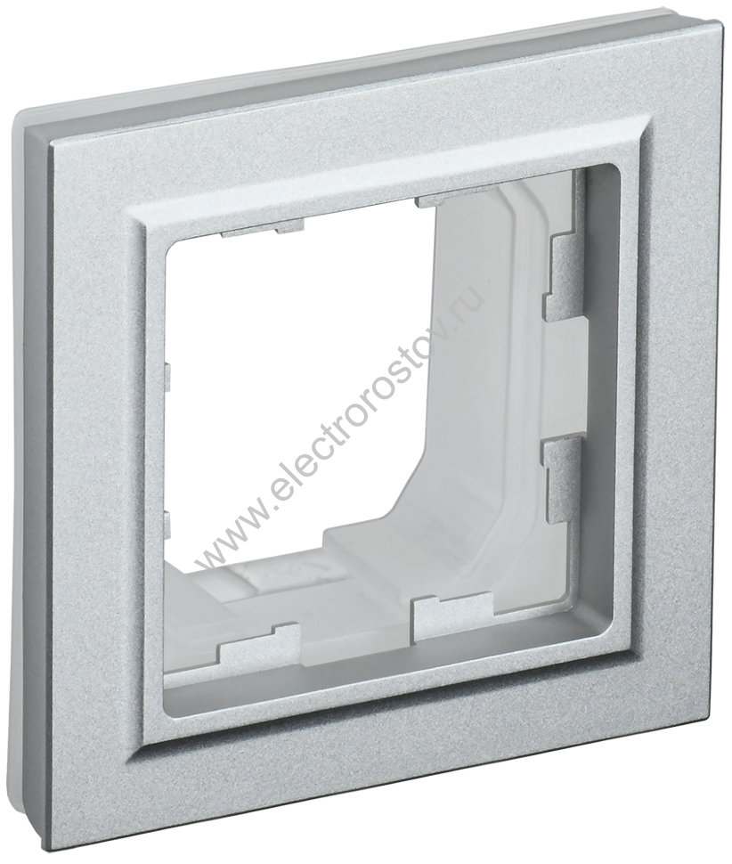 IEK BRITE BASE Алюминий Рамка 1-м IP44 РУ-1-БрА-44