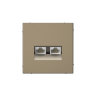 Systeme Electric ArtGallery Мокко Розетка двойная компьютерная RJ45+RJ45, кат. 5е, механизм