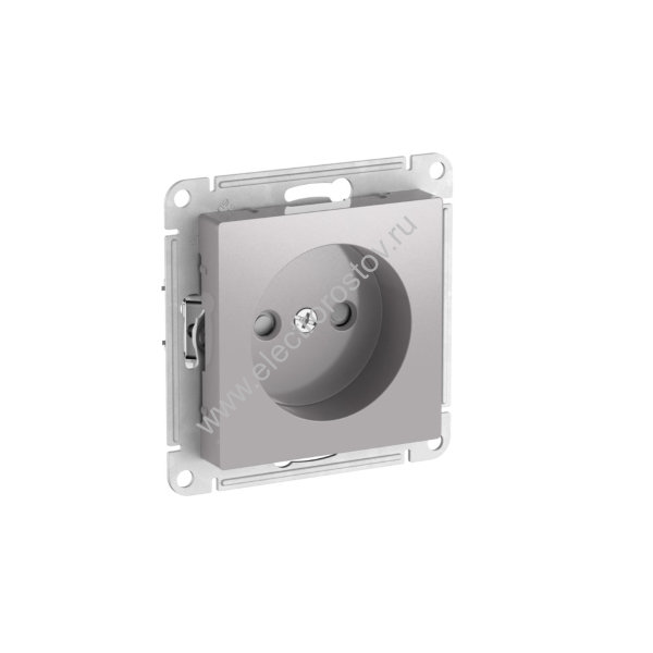 AtlasDesign Алюминий Розетка 1-ая б/з со шторками c быстрозажим. клеммами Schneider Electric