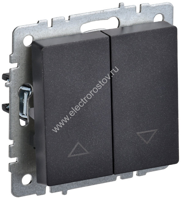IEK BRITE BASE Черный Выключ. жалюзи 10А ВС10-1-5-БрЧ