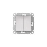 AtlasDesign Алюминий Выключатель 2-клавишный c быстрозажим. клеммами Schneider Electric