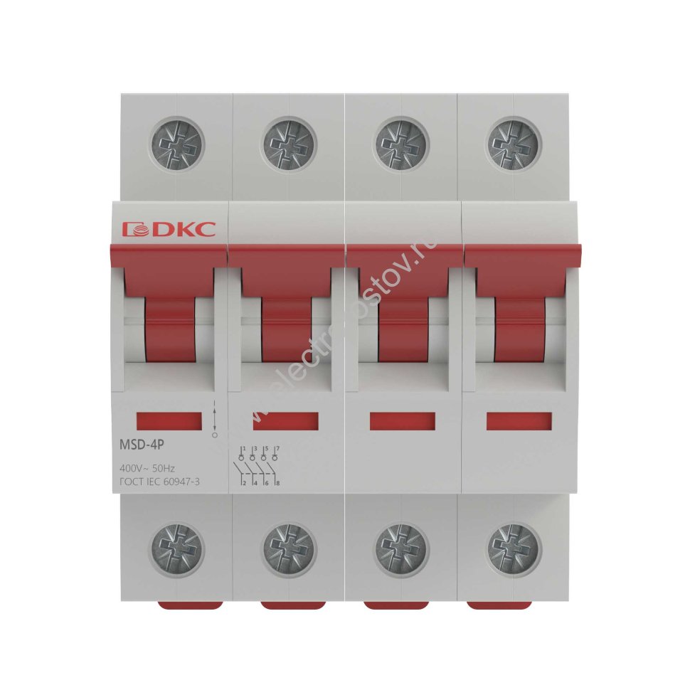 DKC YON max Выключатель нагрузки модульный MSD 4P 40A
