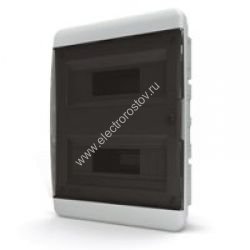 Щит встроенный 24 модуля, дверь прозрачная черная, IP40 tekfor
