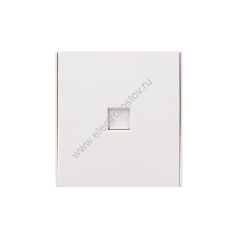 KRANZ STRONG Розетка компьютерная RJ45 кат6 с/у жемчуг, с 1-пост. рамкой