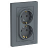 AtlasDesign Грифель Розетка 2-ая с/з, в сборе Schneider Electric