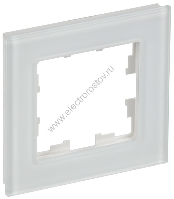 IEK BRITE DECOR Белый матовый стекло Рамка 1-м РУ-1-2-Бр