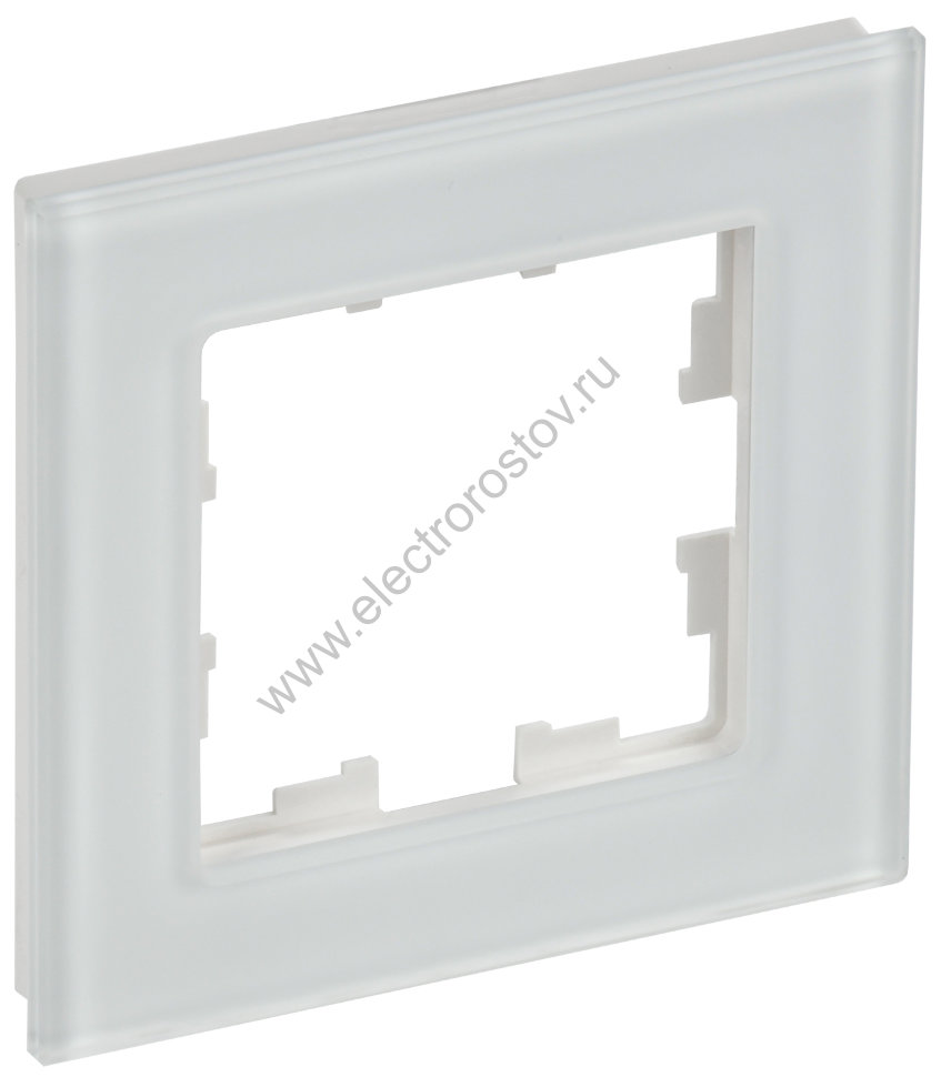 IEK BRITE DECOR Белый матовый стекло Рамка 1-м РУ-1-2-Бр