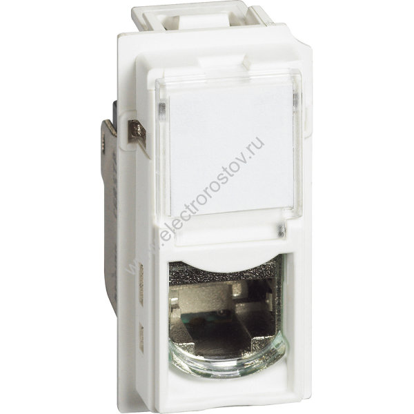 Living now Белый Розетка компьютерная RJ45 cat6 UTP 1 мод Bticino