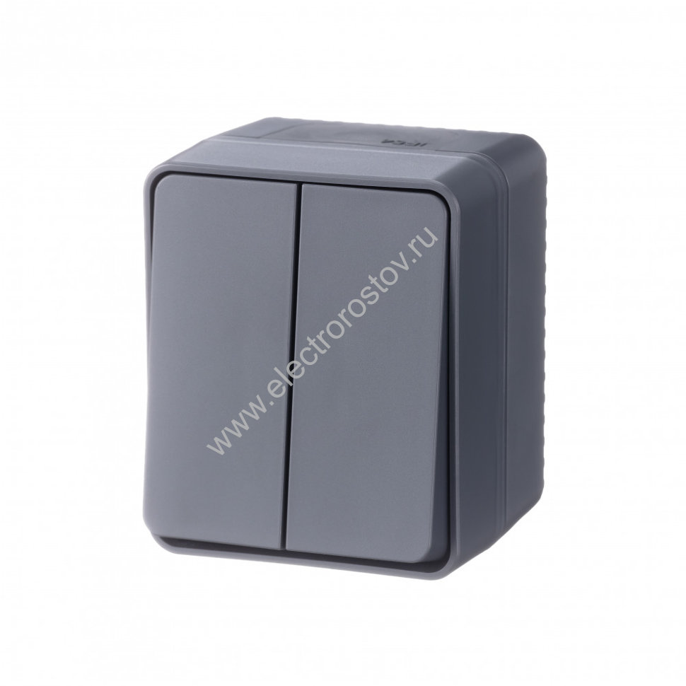 AtlasDesign Profi54 Антрацит Выключатель 2-клавишный IP54 10 Schneider Electric