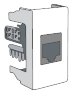DKC Комп.роз. RJ45 кат.5e, 8P8C,  Viva, белая, 1мод