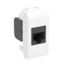 DKC Компьютерная розетка RJ45 кат.5e, Brava, белая, 1 модуль