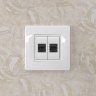 DKC Компьютерная розетка RJ45 кат.5e, Brava, белая, 1 модуль