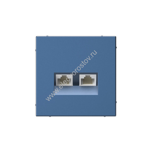 Systeme Electric ArtGallery Аквамарин Розетка двойная компьютерная RJ45+RJ45, кат. 5е, механизм