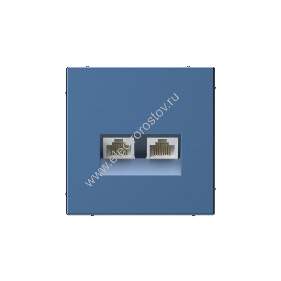 Systeme Electric ArtGallery Аквамарин Розетка двойная компьютерная RJ45+RJ45, кат. 5е, механизм