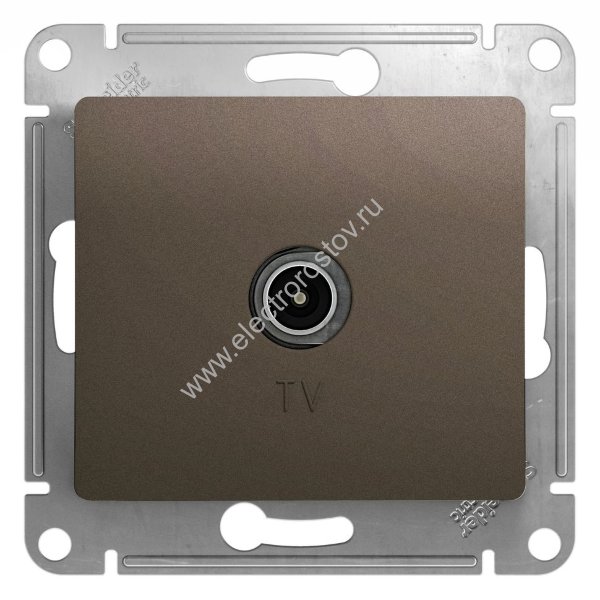 Systeme Electric Glossa Шоколад Розетка TV проходная