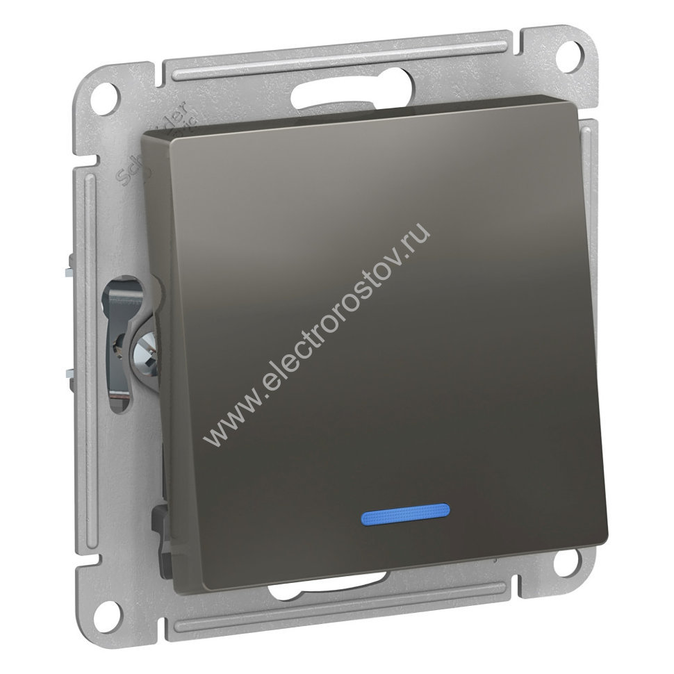 AtlasDesign Сталь Переключатель 1-клавишный с подсветкой Schneider Electric