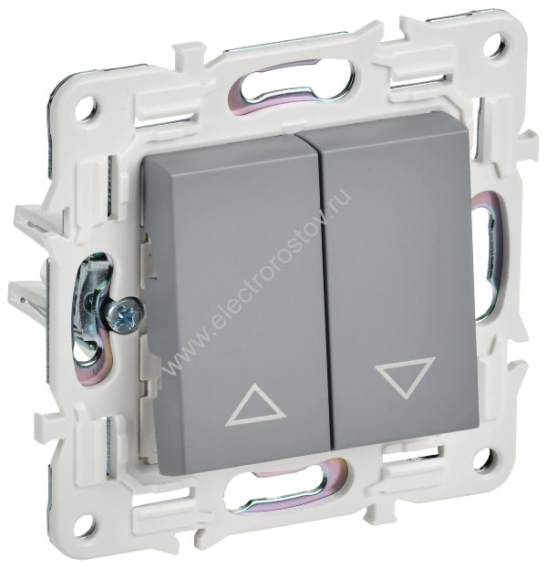 IEK SKANDY Серый Выключатель жалюзи 10А SK-V12Gr