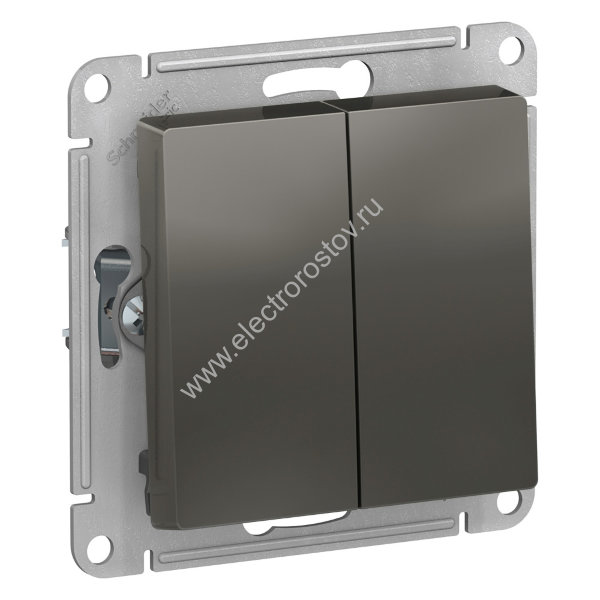 AtlasDesign Сталь Переключатель 2-клавишный Schneider Electric