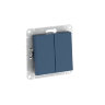 AtlasDesign Аквамарин Выключатель 2-клавишный с быстрозажим. клеммами Schneider Electric