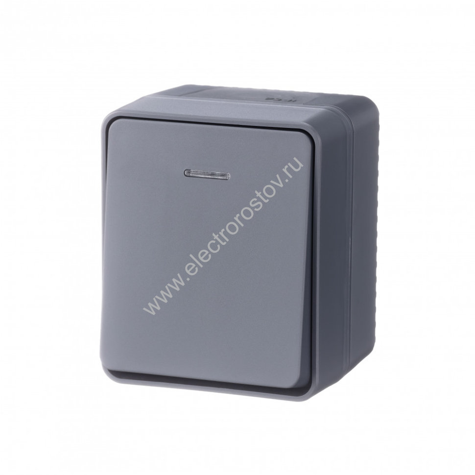 AtlasDesign Profi54 Антрацит Выключатель 1-клавишный с подсветкой IP54 Schneider Electric
