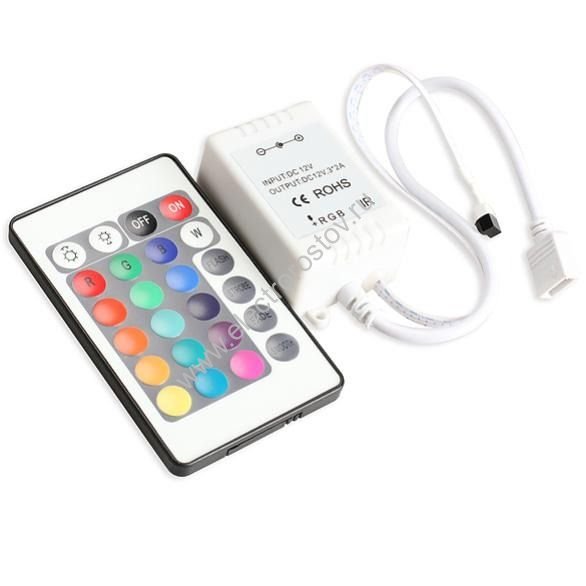 Контроллер для LED ленты RGB 24 кнопки, 6A Smartbuy