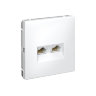 Systeme Electric ArtGallery Лотос Розетка двойная компьютерная RJ45+RJ45, кат. 5е, механизм