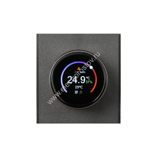 KRANZ STRONG Терморегулятор Wi-Fi с/у графит, с 1-пост. рамкой