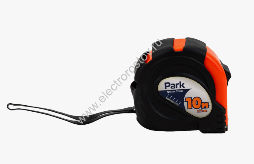 Рулетка 10м х25мм, прорезиненное корпус PARK
