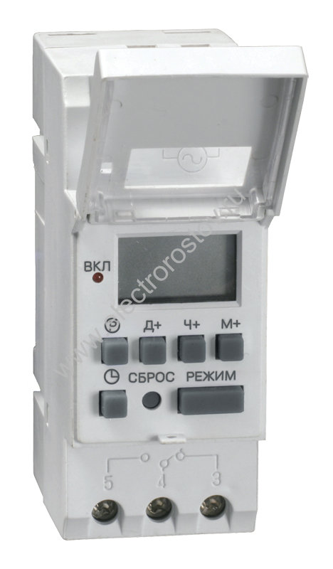 Таймер электронный цифровой ТЭ15 16А 230V на DIN-рейку IEK