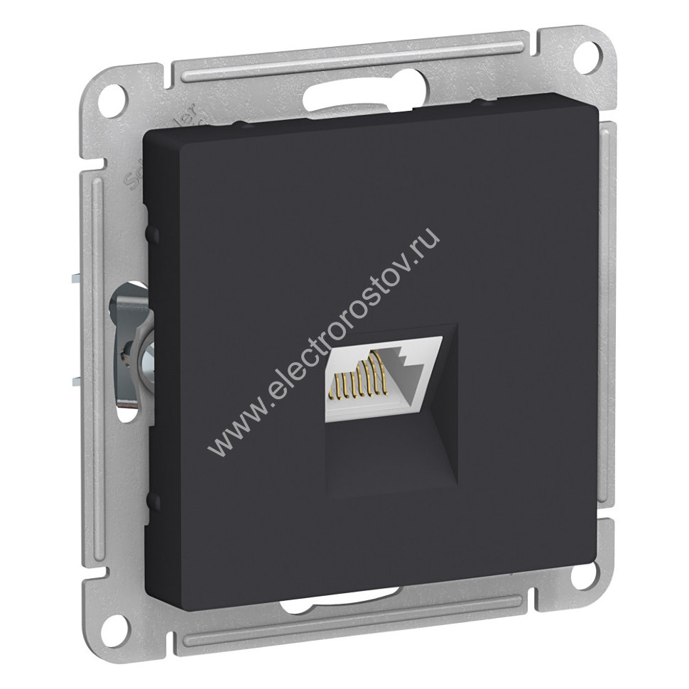 AtlasDesign Карбон Розетка компьютерная 1-ая RJ45, кат. 6А Schneider Electric