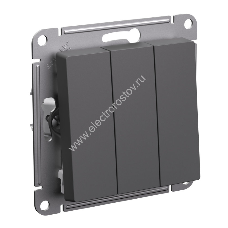 AtlasDesign Базальт Выключатель 3-клавишный Schneider Electric