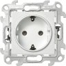 Simon 24 Белый Розетка 1-ая с заземлением Push and Go Simon