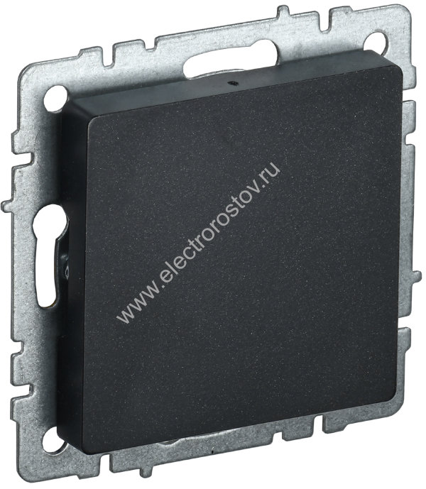 IEK BRITE BASE Черный Заглушка c суппортом МЗ10-БрЧ