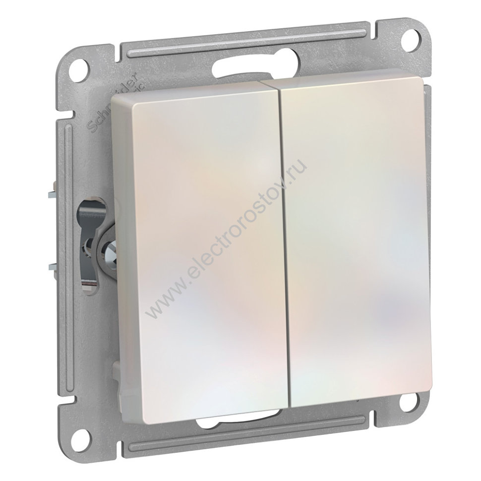 AtlasDesign Жемчуг Выключатель 2-клавишный Schneider Electric