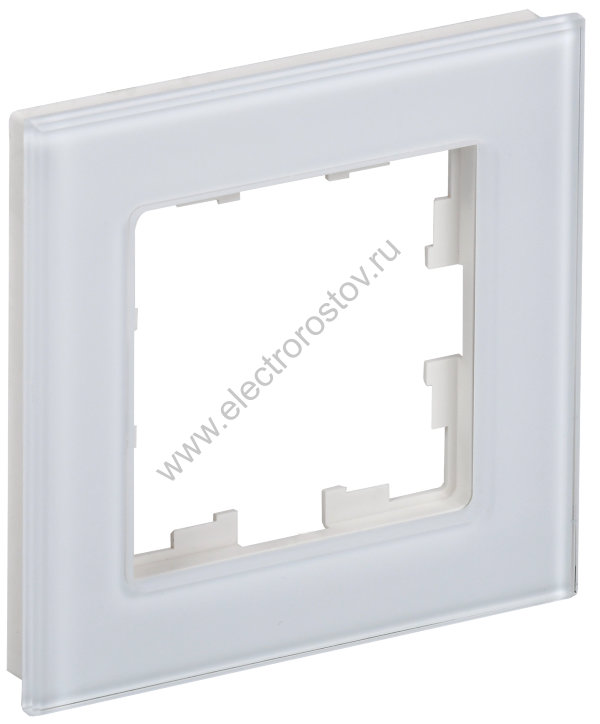 IEK BRITE DECOR Белый глянец стекло Рамка 1-м РУ-1-2-БрБ