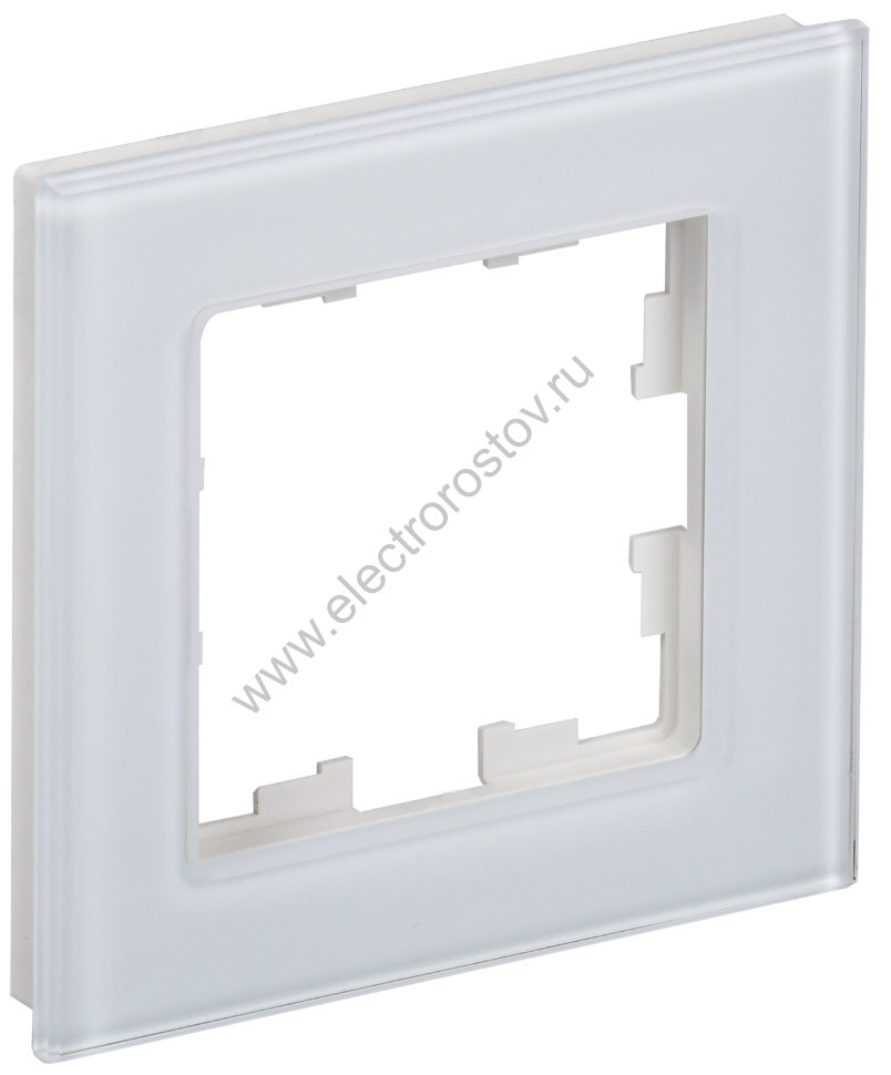 IEK BRITE DECOR Белый глянец стекло Рамка 1-м РУ-1-2-БрБ