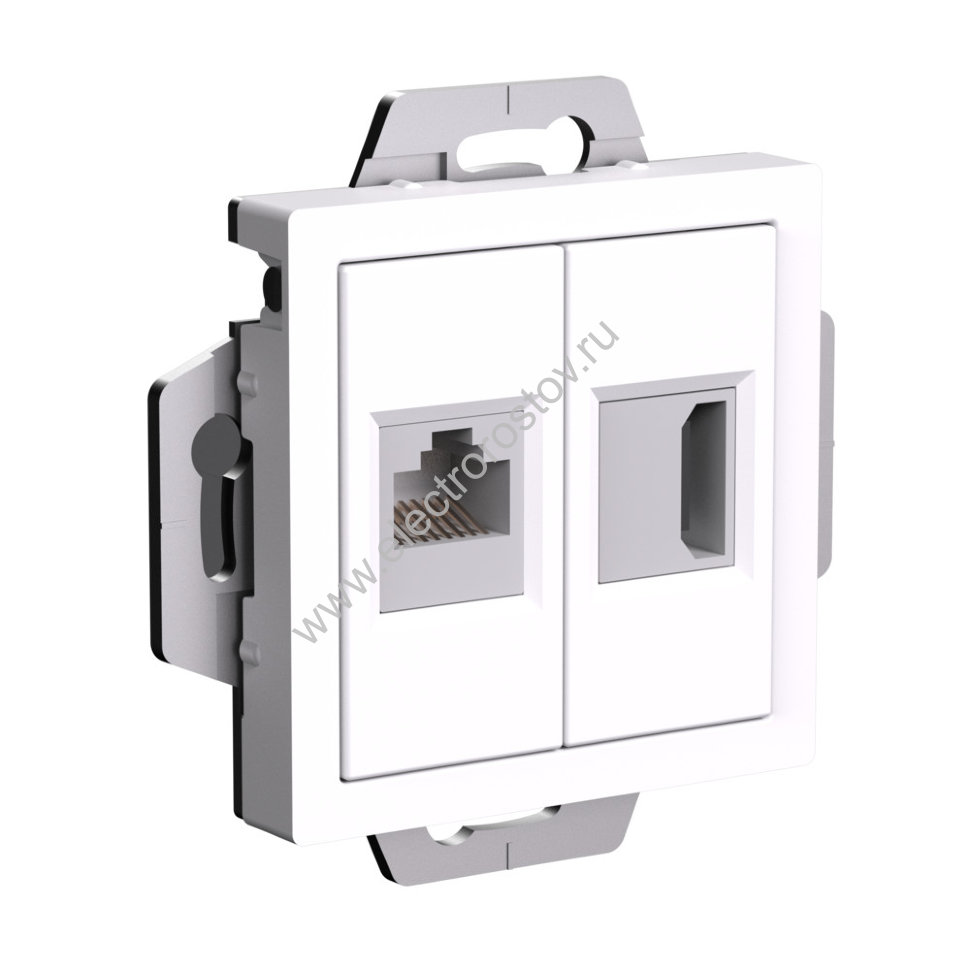 AtlasDesign Бел Розетка HDMI + RJ45 Schneider Electric