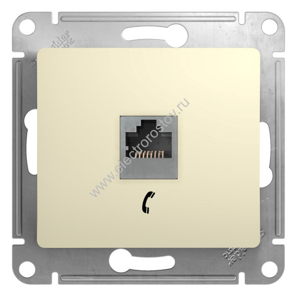 Glossa Бежевый Розетка телефонная RJ11 Schneider Electric