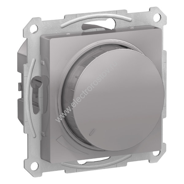 AtlasDesign Алюминий Светорегулятор (диммер) поворотно-нажимной, 400Вт Schneider Electric