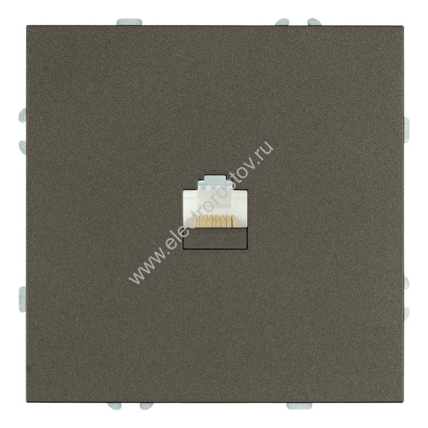 STEKKER Эмили Антрацит, soft touch Розетка компьютерная 1-местная RJ-45