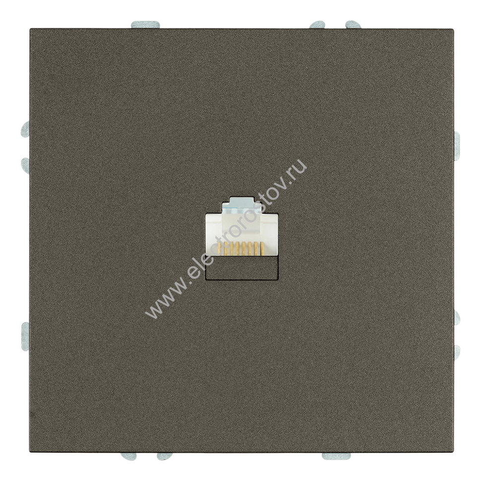 STEKKER Эмили Антрацит, soft touch Розетка компьютерная 1-местная RJ-45